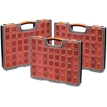 EMENTOL 3PCS Multi-Purpose Portable Organizer Box Set with 72-Removable Compartments, 3 Pieces Professional Boxes with Dimension 16.2"L*13"W*2.3"H