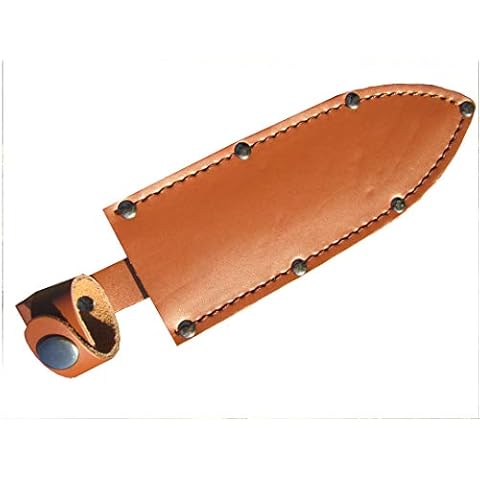 RiverView Enterprise Knife Sheath Riveted Genuine Leather - Up to 7-inch Single/Double Edge Blade – Riveted Belt & Handle Loops – Hori Hori, Hunting, Camping, Fishing, Tactical, Outdoor Cover
