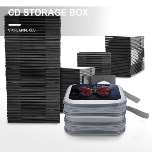 Bolsa de almacenamiento para CD con cremallera y espacio para 40 DVD 7