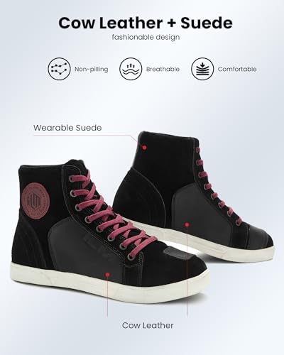 Ilm Motorcycle Riding Shoes For Men Women Waterproof Anti-Slip Leather Reinforced Street Shoes Model Ub207 thumb #1