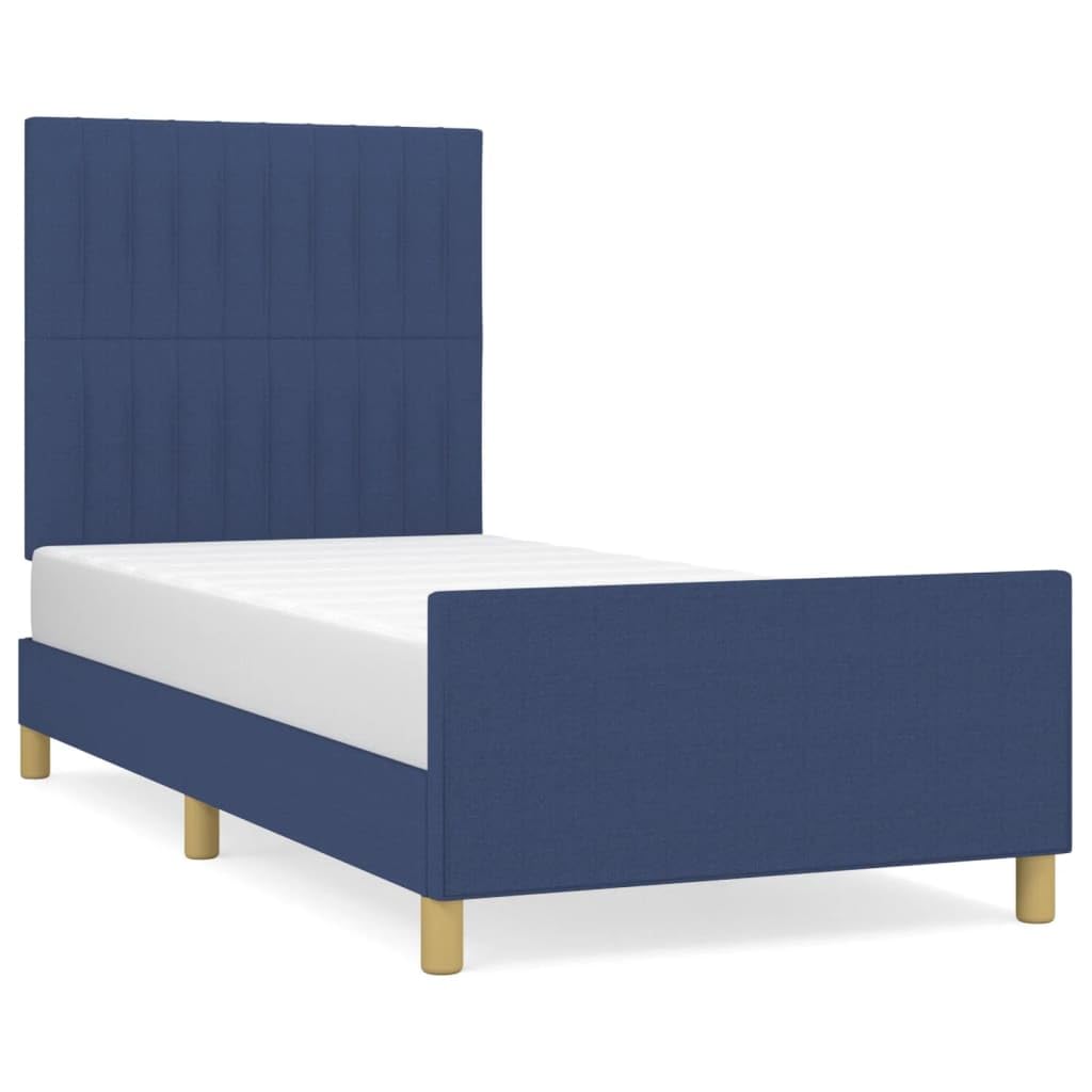 Homgoday Telaio per letto senza materasso blu, 90 x 200 cm, tessuto con doghe adatto a un materasso di 90 x 200 cm, telaio per letto a piattaforma per camera da letto, adulti C