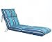 Comfort Classics Inc. 22W x 72L x 5H Hinge at 26" Sunbrella Outdoor CHANNELED CHAISE CUSHION in Dolce Oasis Made in USA.