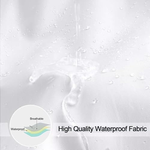 Rideau de douche polyester rouge 90x200 cm imperméable lavable avec anneaux - 6
