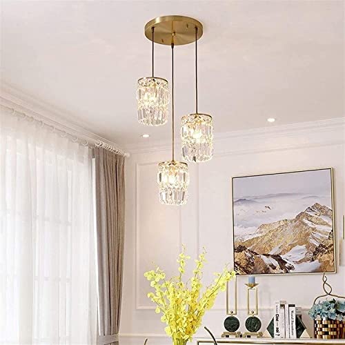 UimimiU Lampadario a sospensione in cristallo