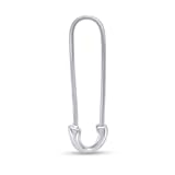 Wishrocks Plain Safety Pin SINGLE Earring for Women in 14k Gold Over 925 Sterling Silver Gift Jewelry for Her