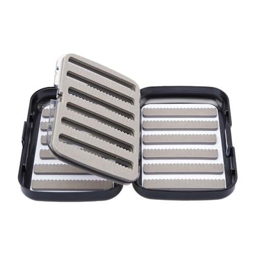 Fly Fishing Box, Double Sided Double-Layer Fly Fishing Tackle Box with Dividers Fly Fishing Accessories for Outdoor Fishing