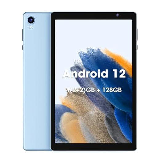 WeTapble Android 12 OS Tablet 10 Inch Tablets, 4(2+2) + 128GB Memory, Dual Camera Android Tablets, 1280x800 IPS Display Tablets, Quad-Core Processor, 6000 Mah Battery Bluetooth WiFi (Light Blue)