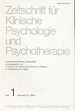  Zeitschrift für Klinische Psychologie und Psychotherapie. Heft 1. Jahrgang 30 (1982).