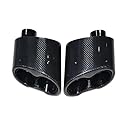 ASFDSG Türinnenverkleidung Türgriff Auto-Hinterauspuffrohr-Endrohr-Edelstahl-Schalldämpferspitzen Für A6 A7 A5 A4 A3 RS3 RS4 RS5 RS6 RS7 Türgriff Innentür(Style C Black)