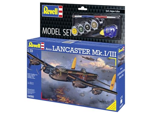 Revell Model Set 64300 Avro Lancaster Mk.I/III 1:72 Scale Unbuilt/Unpainted Plastic Model Kit With Accessories - Image 3