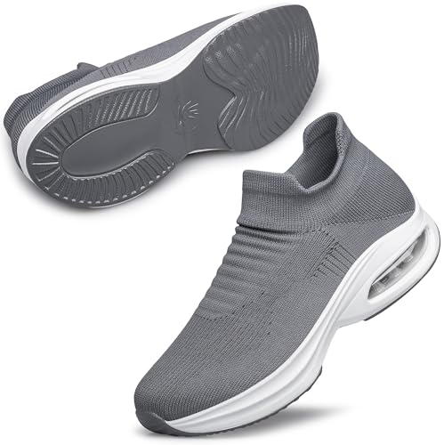 Image of vibdiv Men's Slip-On Walking Shoes Casual Sneakers Lightweight Breathable for Everyday Wear