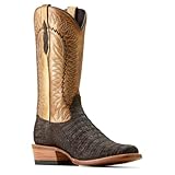 ARIAT Men's Futurity Finalist Narrow Cutter Toe Western Boot, Brushed Chocolate Caiman Belly