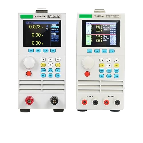 バッテリー容量検出器、 ET5420A+ プログラマブル DC 電子負荷 200W/400W デュアルチャンネルバッテリー容量内部抵抗テスター電力テスト(ET5410A Plus)