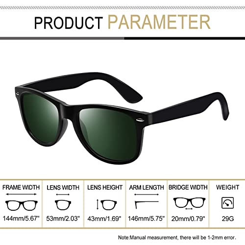 Image of Joopin Square Sunglasses Polarized UV400 Designer Sun Glasses Men Women | Oversized, Plastic Frame, Retro, Vintage, Unisex, Trendy Shades for Driving, Party, Fishing, Business, Costume