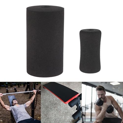 Black Foam Rollers para reemplazo para máquina de curl de piernas, 2 piezas de almohadillas para pie para equipo de gimnasio en casa y tablas de inversión, compatible con tubos de 22-25 mm miniatura 5