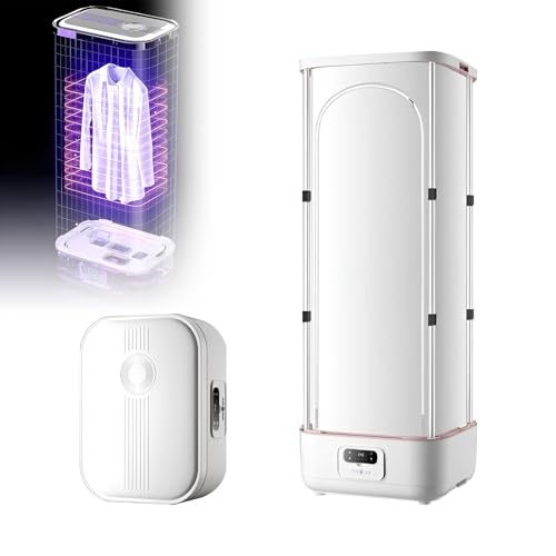 MQDLJSE Plancha de Vapor Vertical inalámbrica automática de 900 W, Secado Suave y Dual, para Ropa y Tejidos, con un Solo botón, Vapor de Secado rápido.