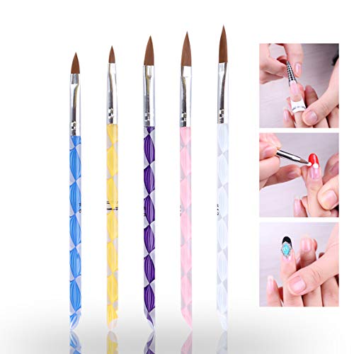 HEALLILY 5Pcs Escovas Da Arte Do Prego Gel Pintura Nail Liner Brushes Escova Canetas Canetas Da Arte