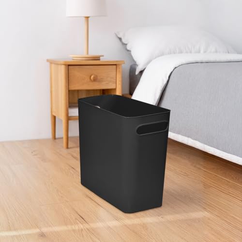 Caneca rectangular pequeña de plástico negro 1.8 gal miniatura 4
