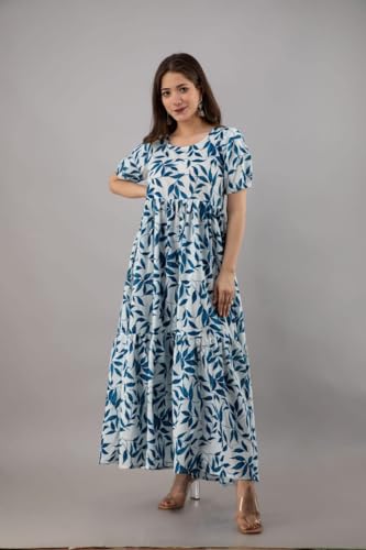 Image of Dhruvi Women's Rayon Anarkali Maternity Dress & Feeding Kurti with Zippers
