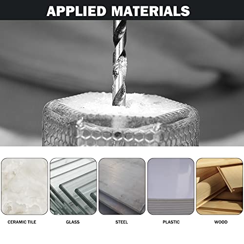 Behappy Masonry Drill Bit Set 10Pcs, Concrete Stone Carbide Drill Bit Set, Multi-Purpose Glass Drill Bit Set For Glass/Brick, Plastic, Cement, Wood, Tile With Size 1/8"-1/2" #TOP4