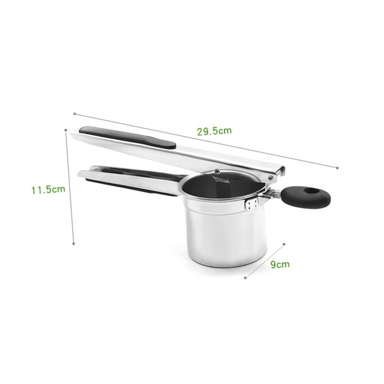 SOLUSTRE Silicone Handle Mud Press Potato Food Pressing Tool Food Strainer Fruit Masher