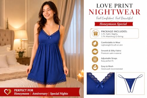 Image of Anvesha Beauty Night Dress for Women with Lace Trim | Soft V Neck Sleeveless Nighty Slip | Lightweight Comfortable Sleepwear Short Chemise Nightwear for Girls & Ladies Brown