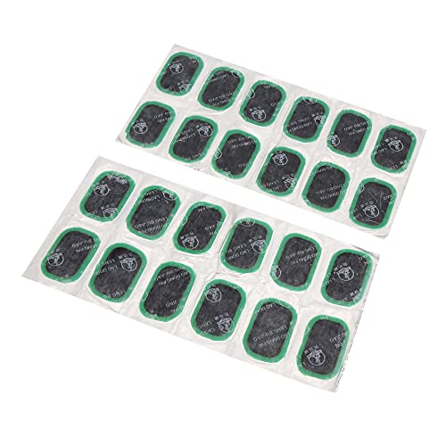 sourcing map 24Pcs 52x34mm Verde Parches de Goma Reparación de Pinchazo de Neumáticos Moto Coche