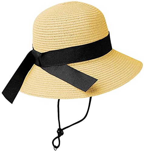Girls Straw Sun-Hat Bow Toddler Kids Sun Beach Hats Wide-Brim Summer Floppy Fits 5-10 Years (5-10 Years, Khaki) #TOP2