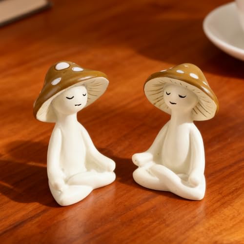 Estatua de Setas de Meditación de Resina para Decoración miniatura 7