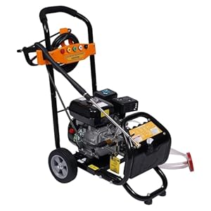 7.5HP Petrol Pressure Washer | 2465PSI High Power Jet Cleaner, 3600RPM | Portable Garden & Driveway Cleaner for Patio, Vehicle & Outdoor Surfaces