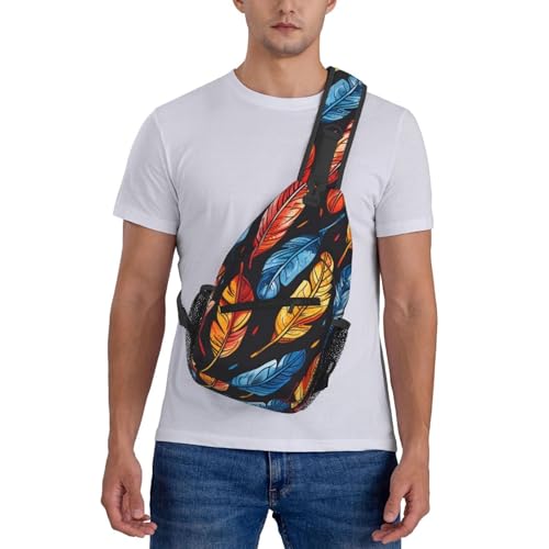 Morrales Sling Colorido con Plumas para Mujeres y Hombres miniatura 7