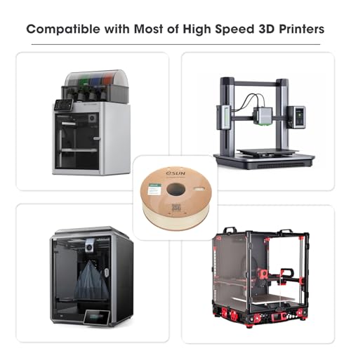 Image of eSUN High Speed ABS+ Filament 1.75mm, Excellent Layer Adhesion 3D Printer Filament Speedy ABS Plus for Fast Printing, 1KG Spool (2.2 LBS) 3D Printing Filament for 3D Printers, Natural