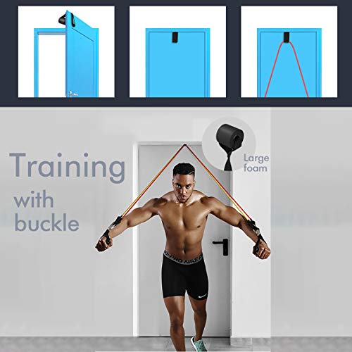SMATIS Resistance Bands Set Workout Bands, 12 Pack Exercise Bands Portable Home Gym Accessories for Arm, Back, Leg, Chest, Belly, Glute (Yoga, Pilates, Perfect for Squats.)