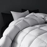 SWITTE 80% Hungarian Goose Down Duvet Queen Size,Fluffy 800+ Fill Power Queen Duvet Insert,Soft 100% Organic Cotton Shell 1200TC Down Comforter 3D Baffle Boxes,White(90x90inch)