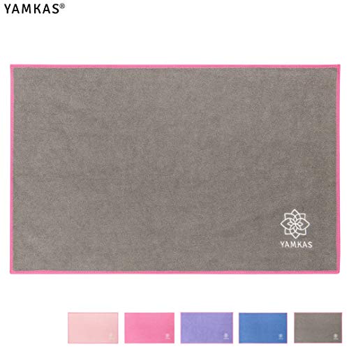 Yamkas Yoga Toalla de Microfibra Pequeña 61x35cm, Deporte, Gimnasio, Pilates