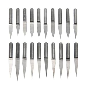 Rcbcplglnk 20 Stück CNC Gravurfräser Set