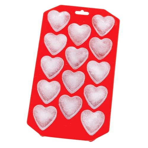 HIC Kitchen Silicone Heart Ice Tray, Non-Stick, Makes 14 Hearts