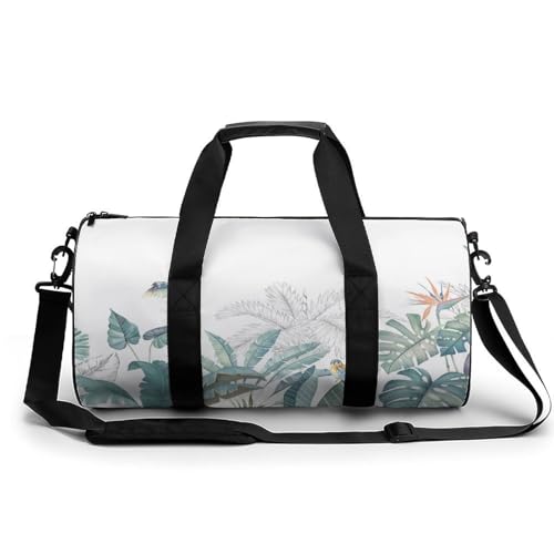 Sac de voyage oiseau vert et blanc 45cm pour éviter les bagages trop lourds en cabine