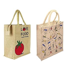 AMEYSON Best Quilty Jute Bag for Men Women & Children Use It for Office , Lunch Box ,Shopping ,Grocery , etc Eco-Friendly Bag Combo 40 41ghp1Y1VAL. SL500 . SS300
