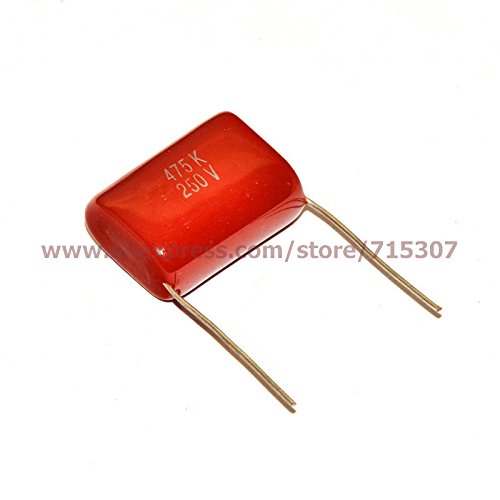 Generic PHISCALE 20pcs Capacitor 4700000pf 4700nf 4.7uf 250v film capacitor 475 CBB capacitor PC pins polypropylene film capacitor