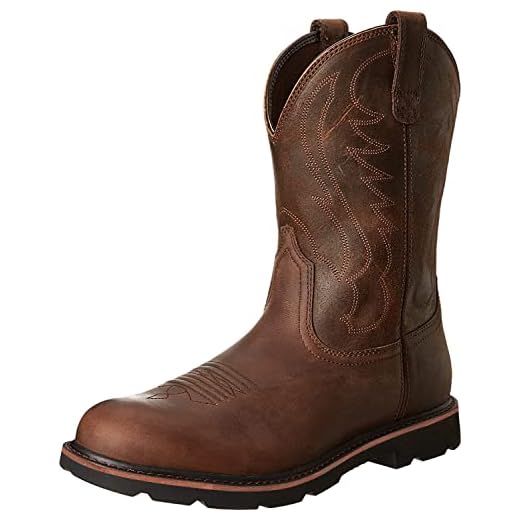 SWZEC Hommes Cowboy Bottes Vintage Broderie Large Version Western Bottes Hauteur du Mollet Bottes PU Cuir Casual Bottes Taille 38-48 (43,Marron)