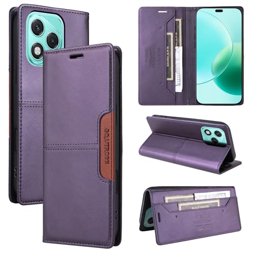 �Ή��@�� for Honor 400 Lite,�Ή��@�� for Honor X70I �t���b�v�L�b�N�X�^���h�iPU���U�[�j�}�O�l�b�g�J���J�[�h�X���b�g�t�����z�^�ی�P�[�X Purple