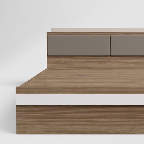 Image of GODREJ INTERIO Conflux Queen Size Engineered Wood Bed with Box Storage