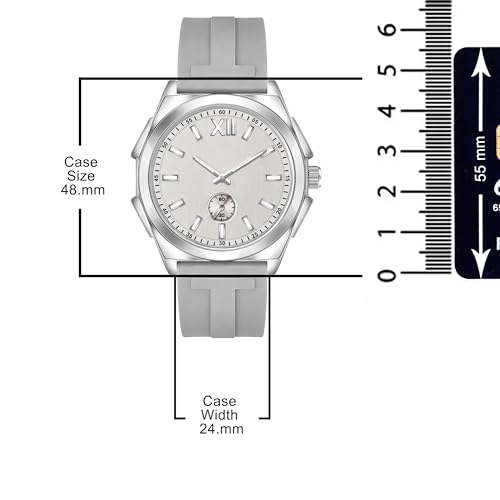 Image of styledose Men's Watch Analog Quartz with Chronograph & Silicone Strap -Casual & Formal Wrist Watch for Men