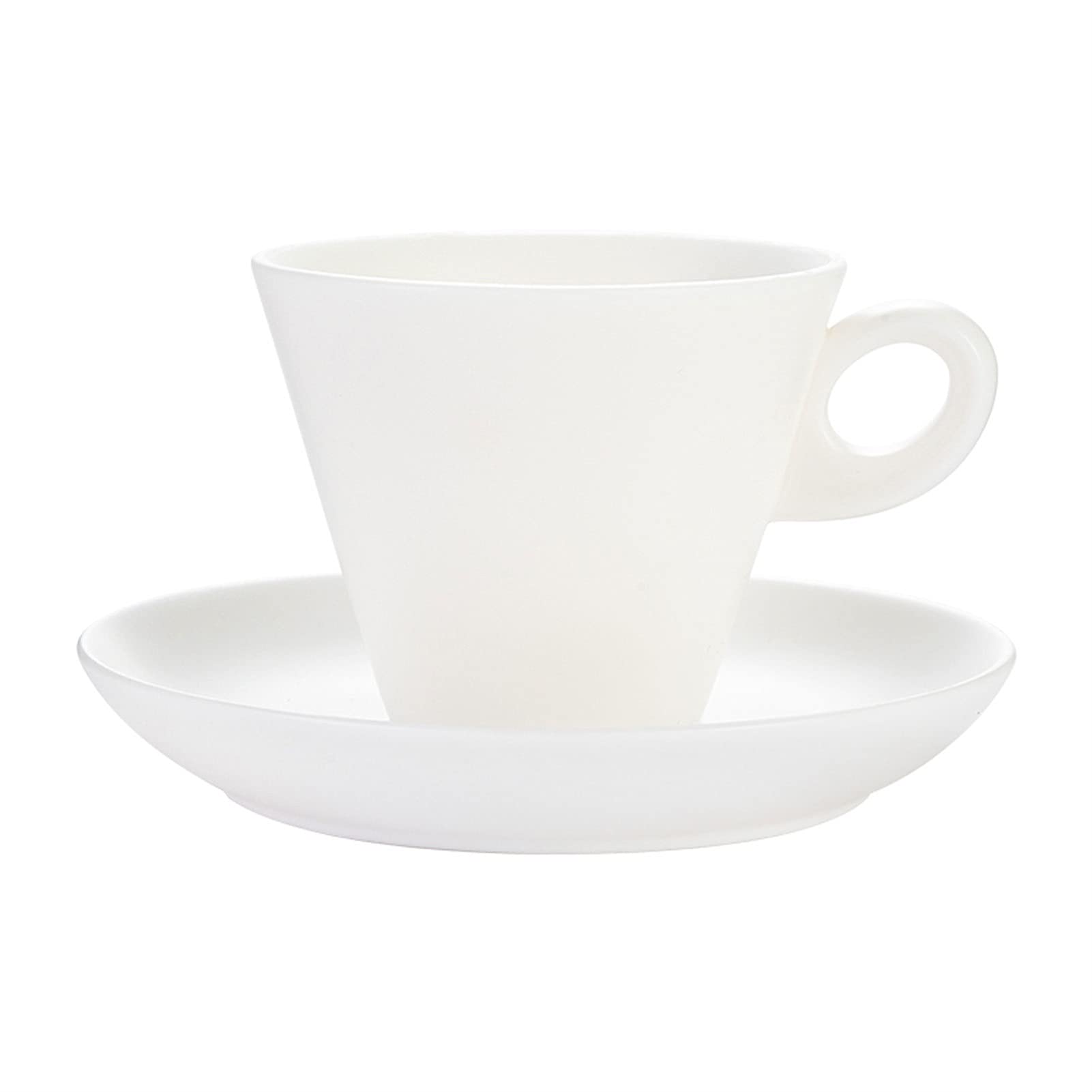 Biały łój Jade Porcelanowa filiżanka do espresso ze spodkami Porcelanowy kubek do kawy Elegancki europejski urok Ceramiczne filiżanki do kawy, kubki do herbaty(One Color Medium)