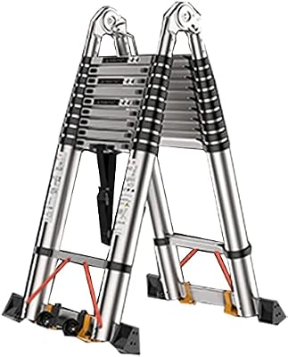 Ladders,Telesladder Portable Ladder Extendable Portable Alumimax Load 150Kg Multi-Purpose for Household or Work/13.5Ft/13.5Ft