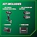 Metabo HPT 18V MultiVolt Cordless Triple Hammer BOLT Impact Driver Set, Power Impact Driver Kit with Case, 2 Lithium-Ion Batteries and Charger, 1/4-Inch Chuck, Compact LightWeight Power Tool, WH18DC