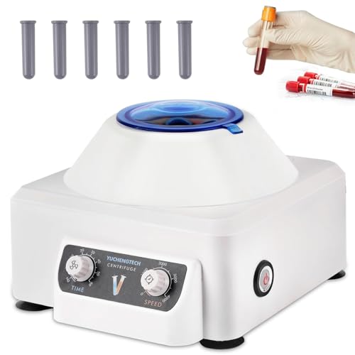YUCHENGTECH Tischzentrifuge 6X10ml Zentrifuge Labor Zentrifuge 4000 U/min 0-60 min Timing 1685XG für 5/7/10ml Zentrifugenröhrchen