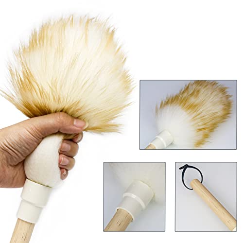 image for ROCHIX 1890 Wool Lambswool Cleaning Brush Duster,Wood Handle,Hanging R
