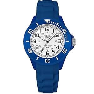 HANPOSH Boys Watches for 6-15 Year Old Waterproof Analogue Quartz Children with Silicone Unisex-Kids Watch